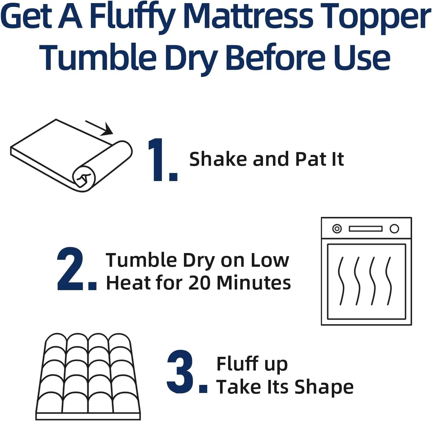 Luxury Mattress Topper – Quilted Cooling Bed Pad with Down Alternative Fill & Ergonomic Support