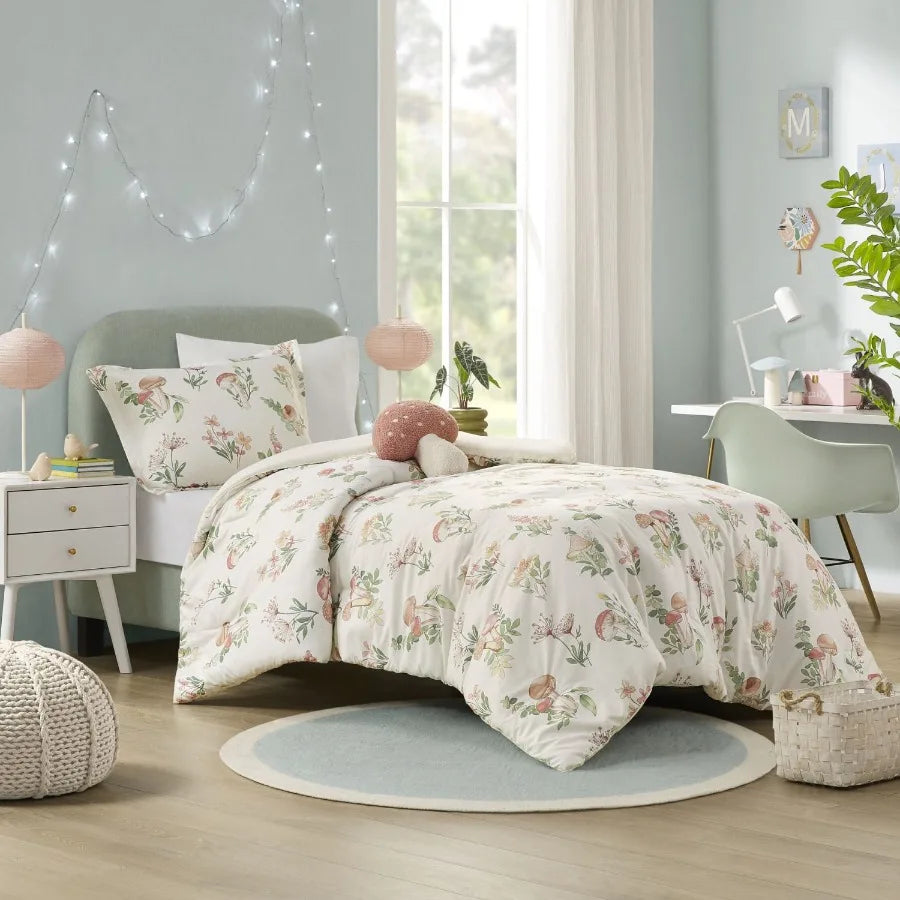 Mushroom Garden Comforter Set – Twin & Twin XL Bedding