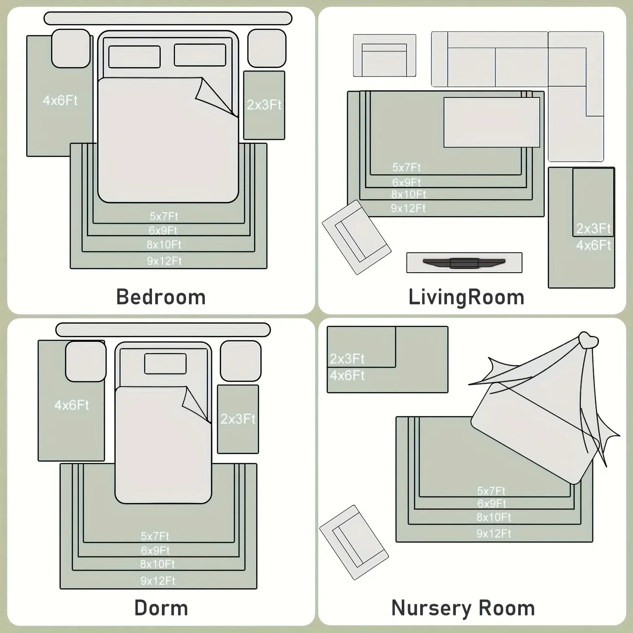 Plaid Series Soft Fluffy Long-Haired Carpet – Pink, Rose Red, Colorful, or Blue