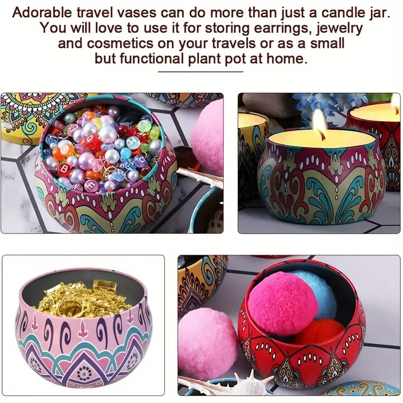 🕯️ Empty Metal Candle Jar – Reusable DIY Candle Container for Candle Making & Home Décor