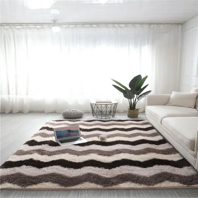 Geometric Plush Carpet – Large Area Rug, Ultra-Soft Decorative Carpet