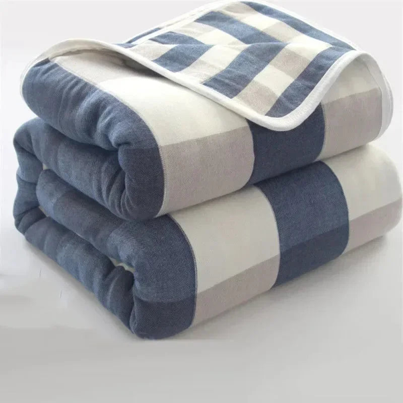 🌿 100% Cotton Pastoral Style Thread Blanket – Soft, Breathable & Lightweight Throw for Home, Travel, and Outdoor Use