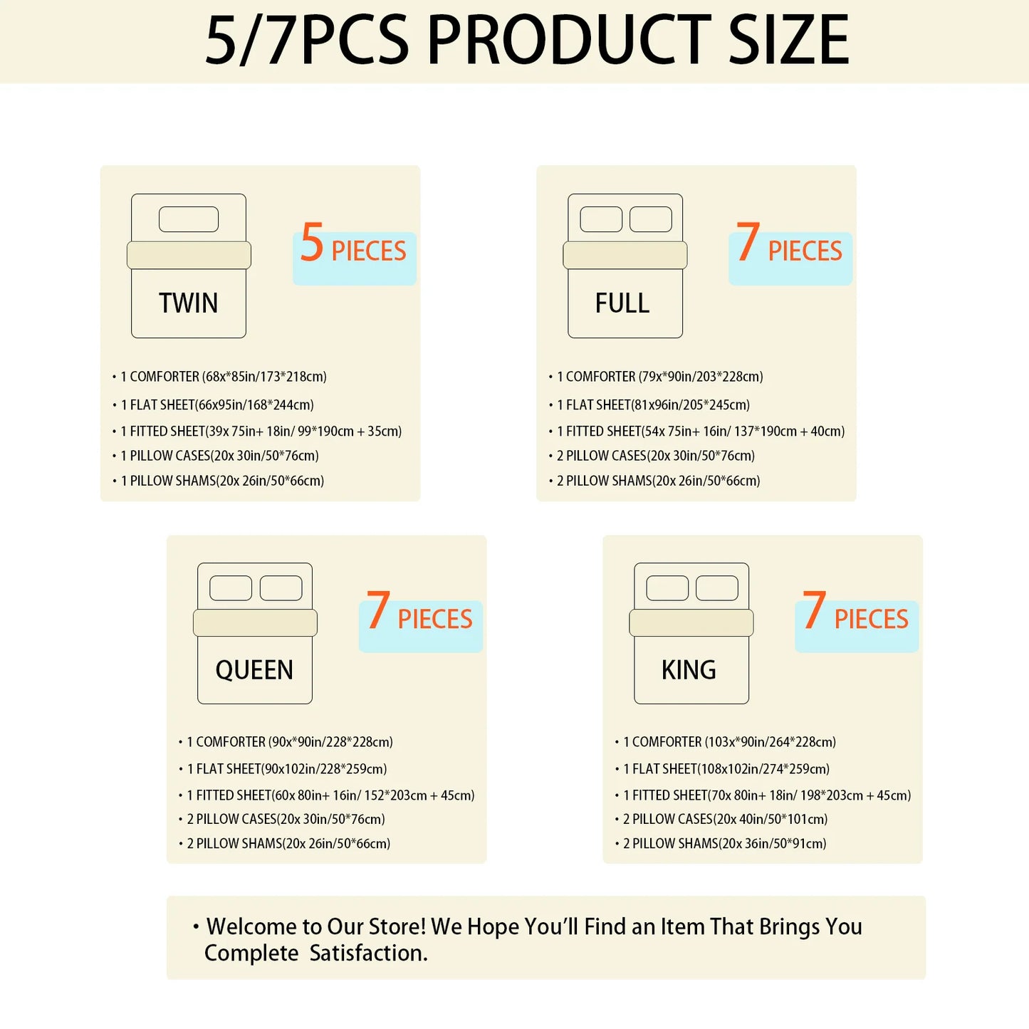 7-Piece Embossed Comforter Set – Super Soft, Breathable & All-Season Luxury Bedding