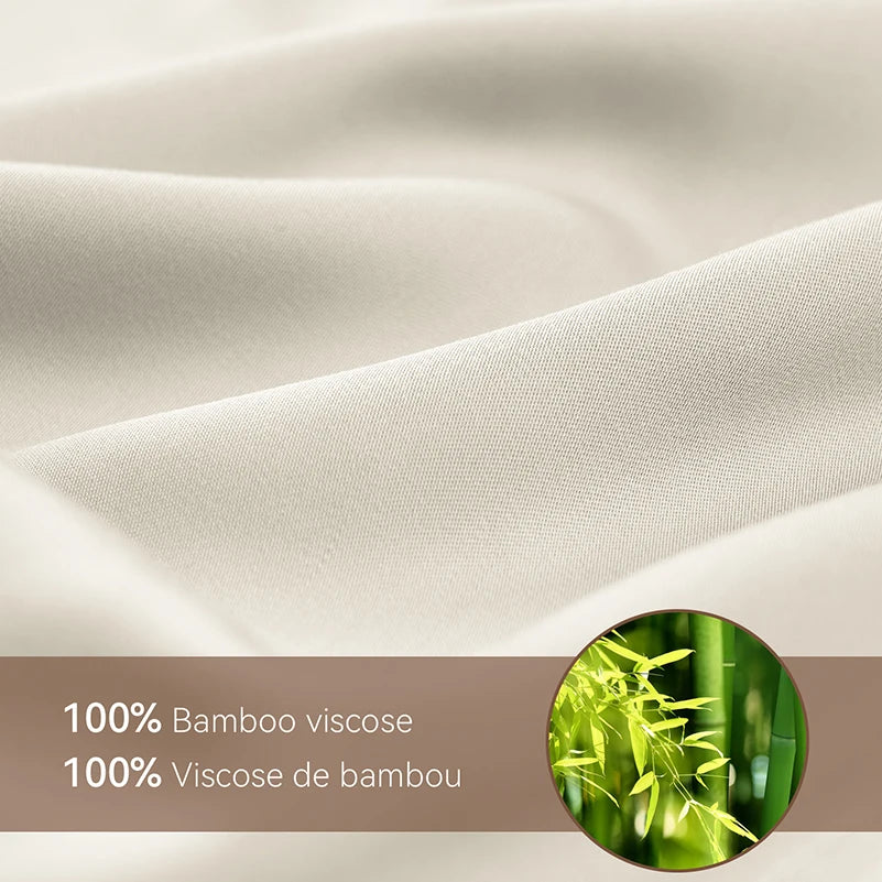 Luxury Bamboo Sheet Set – 100% Viscose, Silky Soft & Cooling, Deep Pockets