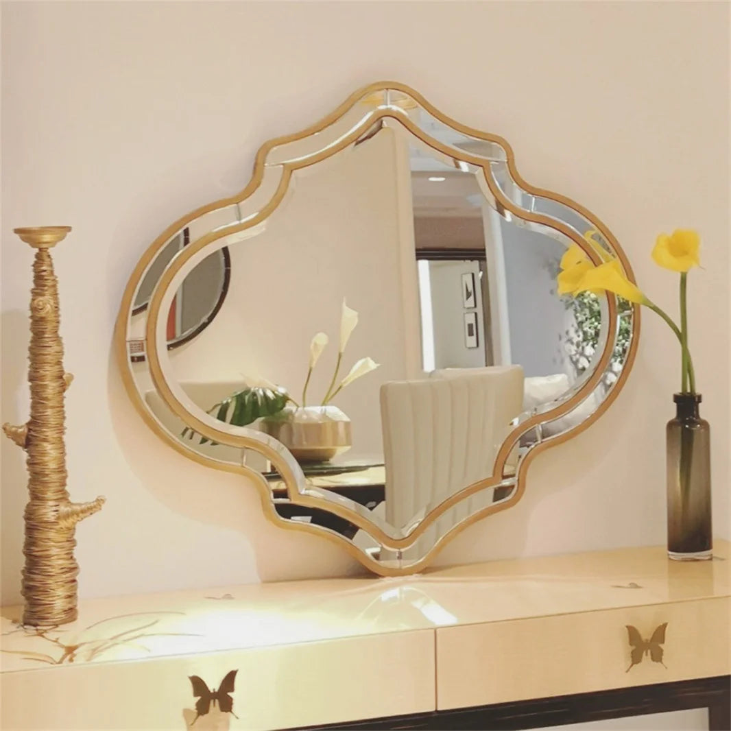 Large Gold Wall Mirror – Modern Decorative Accent