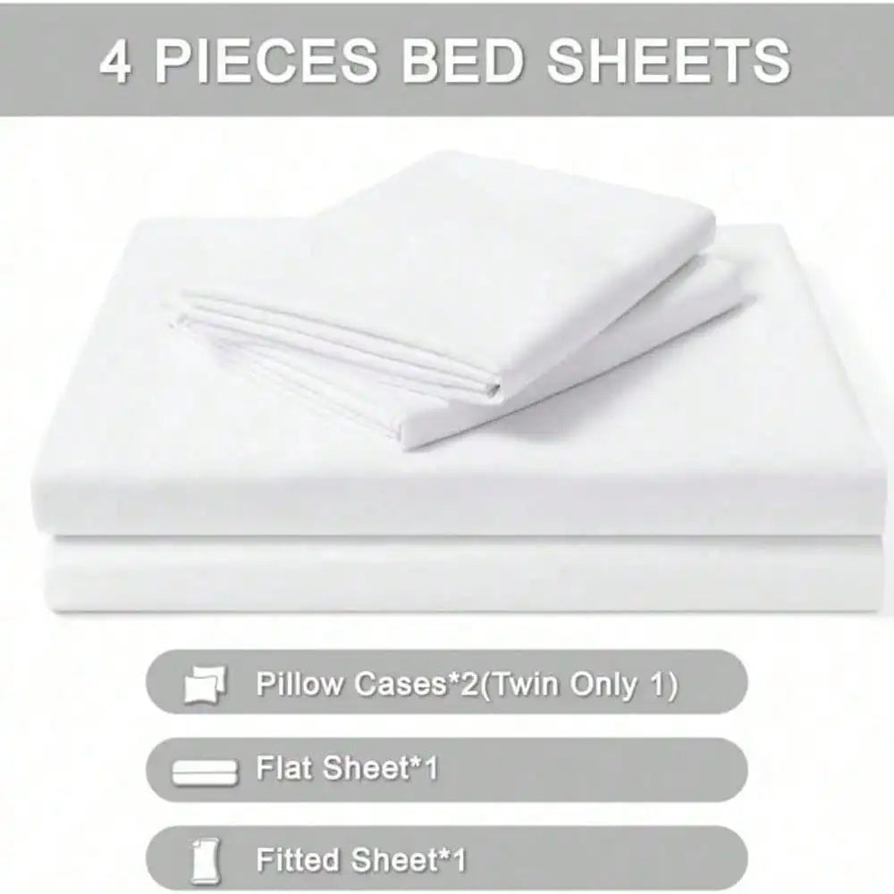 Luxury Silky Satin Sheet Set – Soft Deep Pocket Cooling Bed Sheets with Pillowcases