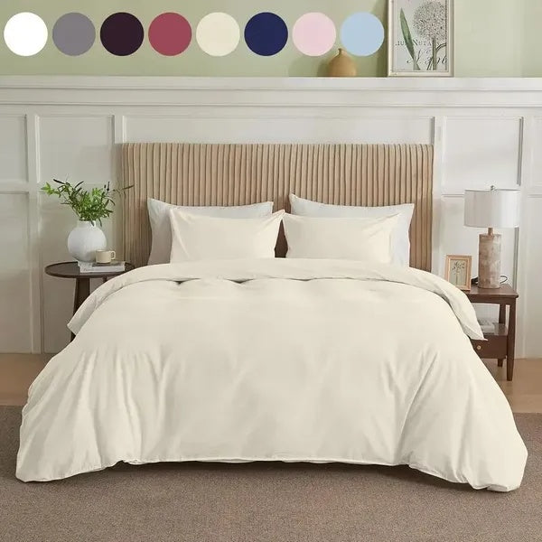 Serta Simply Clean Solid King Duvet Cover – Easy Care & Durable