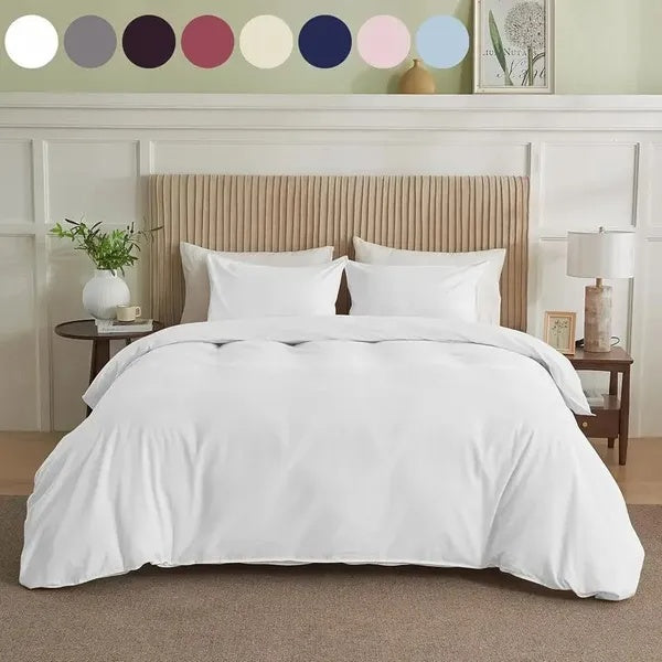 Serta Simply Clean Solid King Duvet Cover – Easy Care & Durable